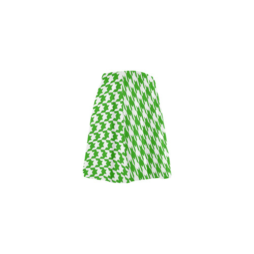 Friendly Houndstooth Pattern,green by FeelGood Mini Skating Skirt (Model D36)