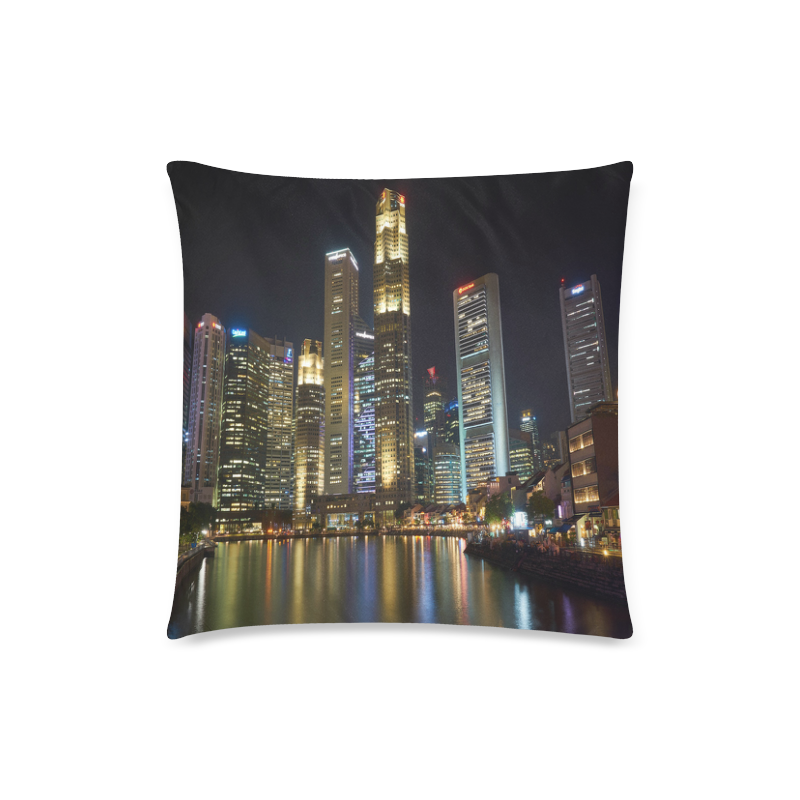 Singapore Reflections Custom Zippered Pillow Case 18"x18"(Twin Sides)