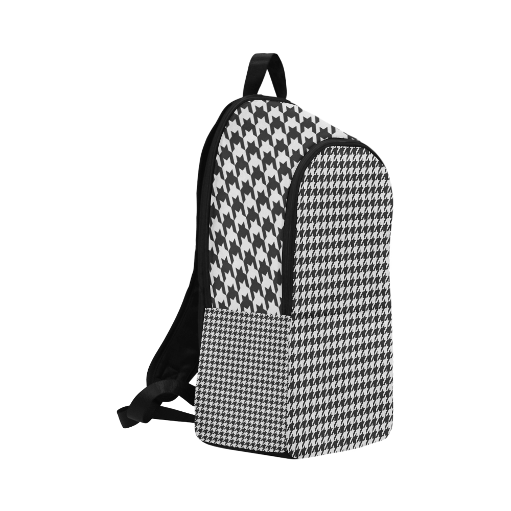 Friendly Houndstooth Pattern,black  by FeelGood Fabric Backpack for Adult (Model 1659)