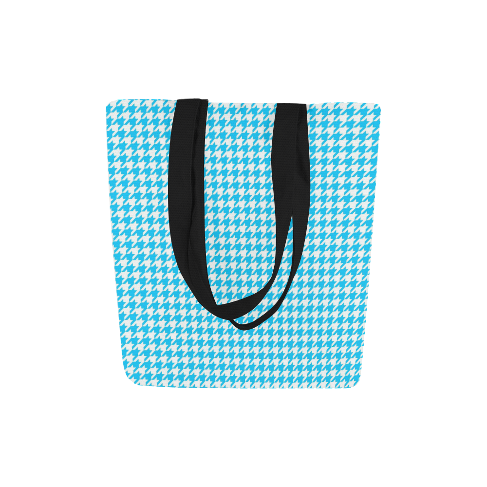 Friendly Houndstooth Pattern,aqua by FeelGood Canvas Tote Bag (Model 1657)