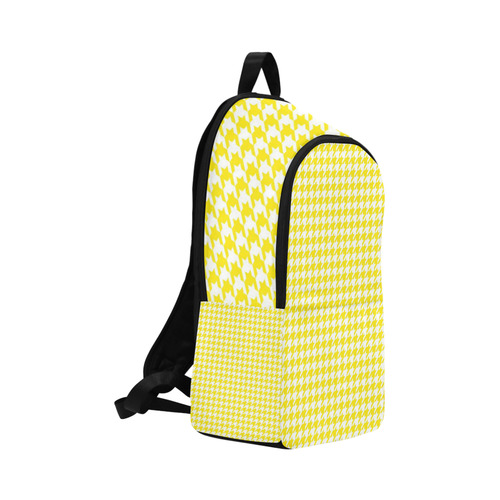 Friendly Houndstooth Pattern,yellow by FeelGood Fabric Backpack for Adult (Model 1659)