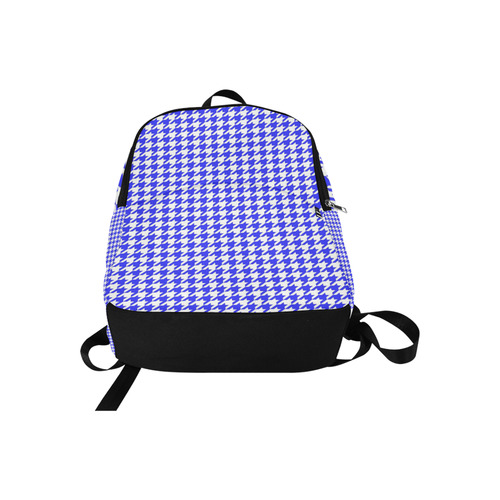 Friendly Houndstooth Pattern,blue by FeelGood Fabric Backpack for Adult (Model 1659)