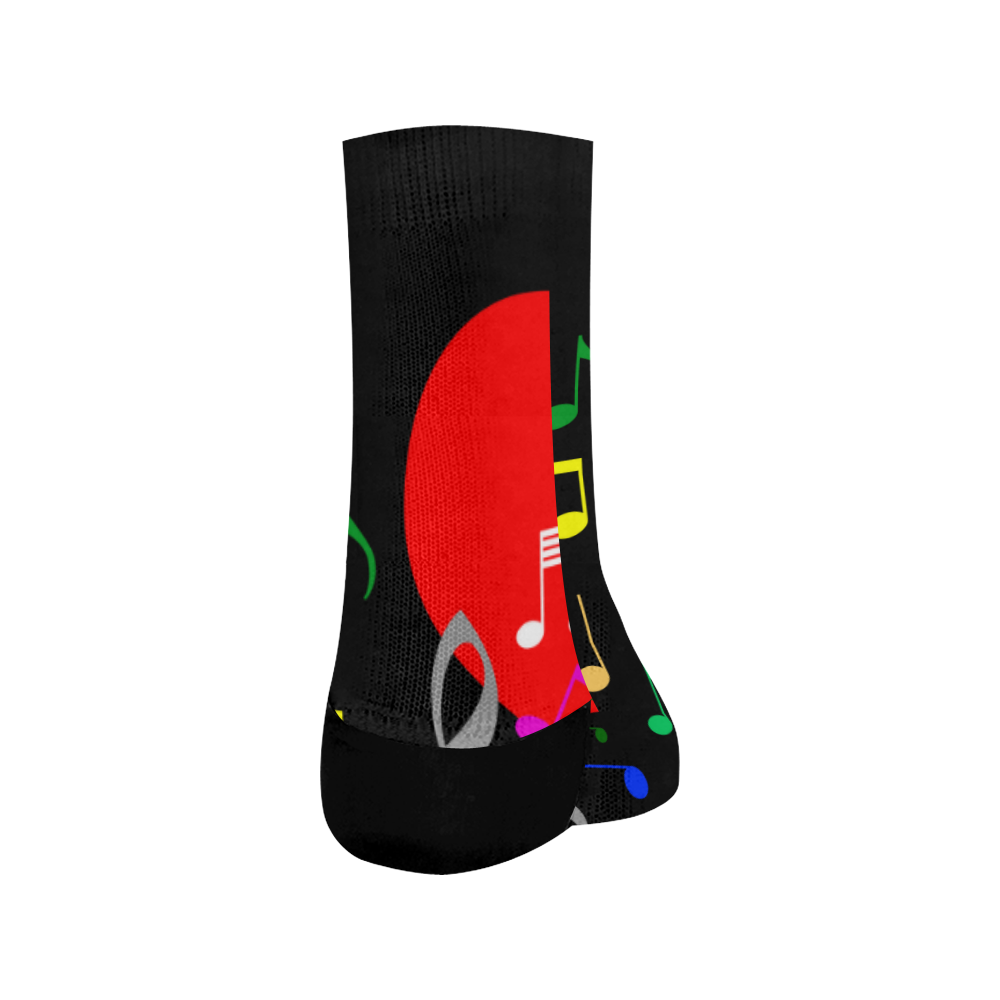 Singing Heart Red Song Color Music Love Romantic Crew Socks