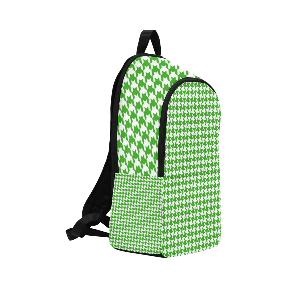 Friendly Houndstooth Pattern,green by FeelGood Fabric Backpack for Adult (Model 1659)