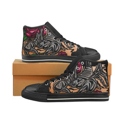 Zodiac - Scorpio High Top Canvas Women's Shoes/Large Size (Model 017)