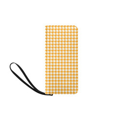Friendly Houndstooth Pattern, orange by FeelGood Women's Clutch Purse (Model 1637)