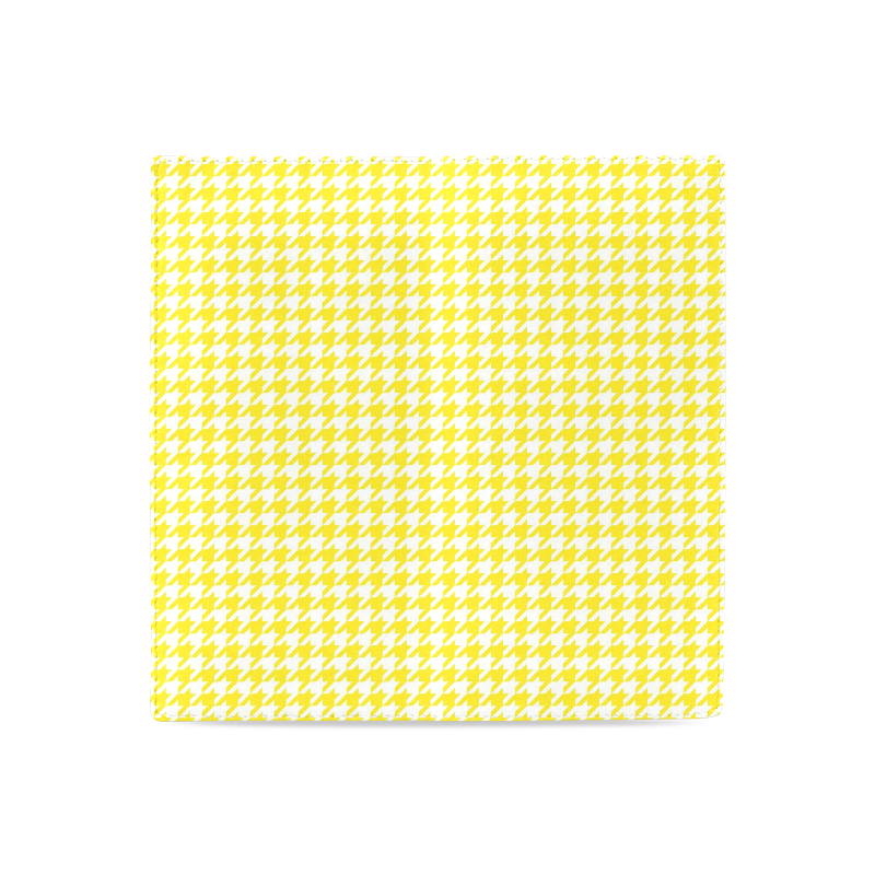 Friendly Houndstooth Pattern,yellow by FeelGood Women's Leather Wallet (Model 1611)
