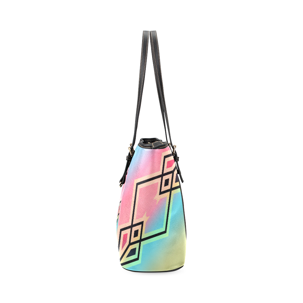 Colors and Emotions 7 by FeelGood Leather Tote Bag/Large (Model 1640)