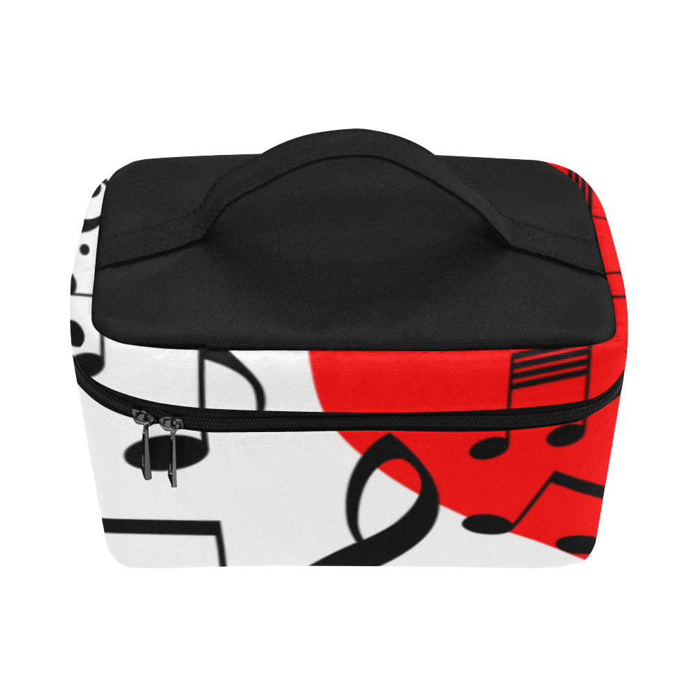 Singing Heart Red Song Black Music Love Romantic Lunch Bag/Large (Model 1658)