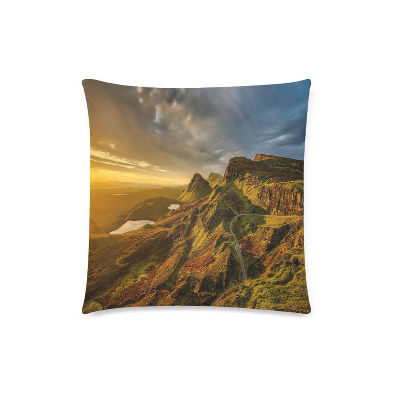 Hills Of Scotland Custom Zippered Pillow Case 18"x18"(Twin Sides)