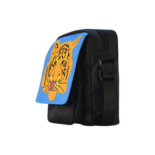 Funny Clever Cunning Wild Tiger Cat Animal Cute Crossbody Nylon Bags (Model 1633)