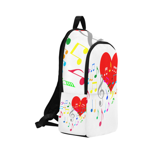 Singing Heart Red Song Color Music Love Romantic Fabric Backpack for Adult (Model 1659)