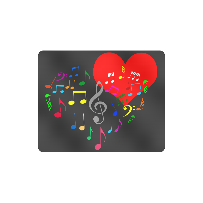 Singing Heart Red Song Color Music Love Romantic Rectangle Mousepad
