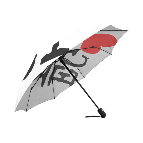 Egoist Red Heart Black Funny Cool Laugh Chic Auto-Foldable Umbrella (Model U04)