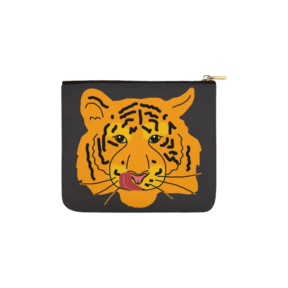 Funny Clever Cunning Wild Tiger Cat Animal Cute Carry-All Pouch 6''x5''