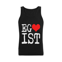 Egoist Red Heart White Funny Cool Laugh Chic Men's Shoulder-Free Tank Top (Model T33)