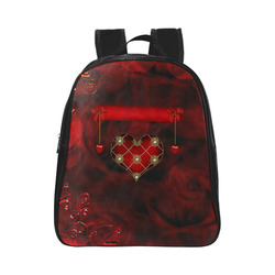 Beautiful heart School Backpack (Model 1601)(Small)