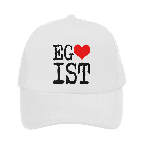 Egoist Red Heart Black Funny Cool Laugh Chic Trucker Hat