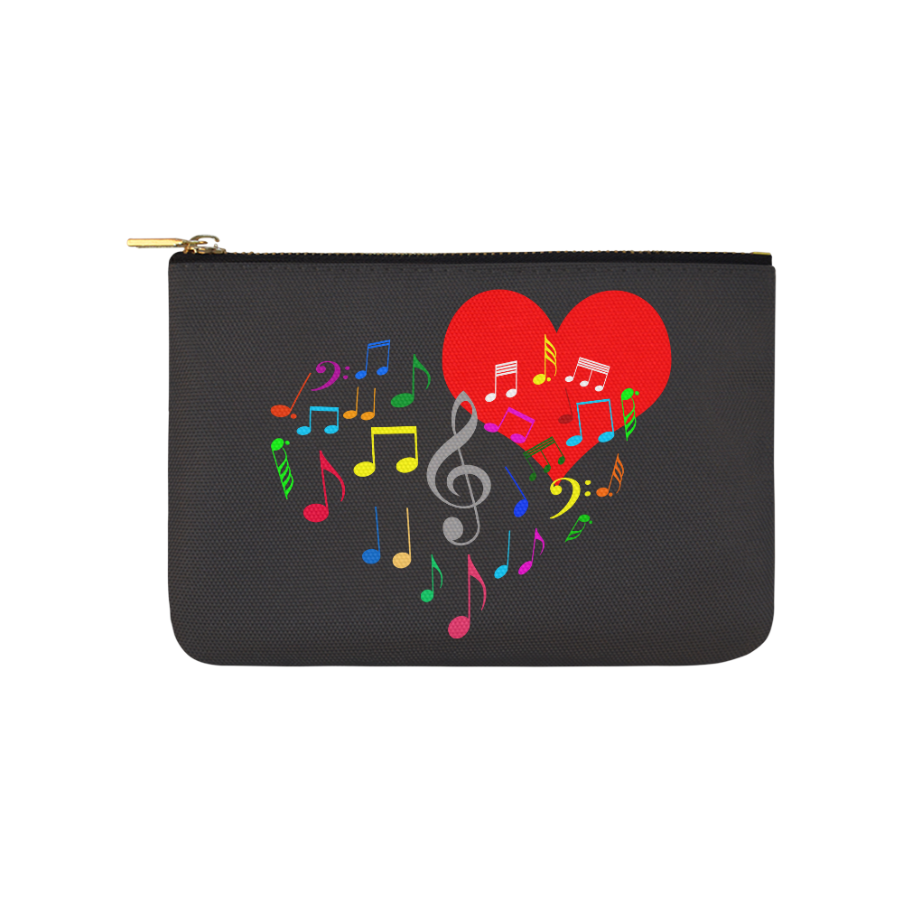 Singing Heart Red Song Color Music Love Romantic Carry-All Pouch 9.5''x6''