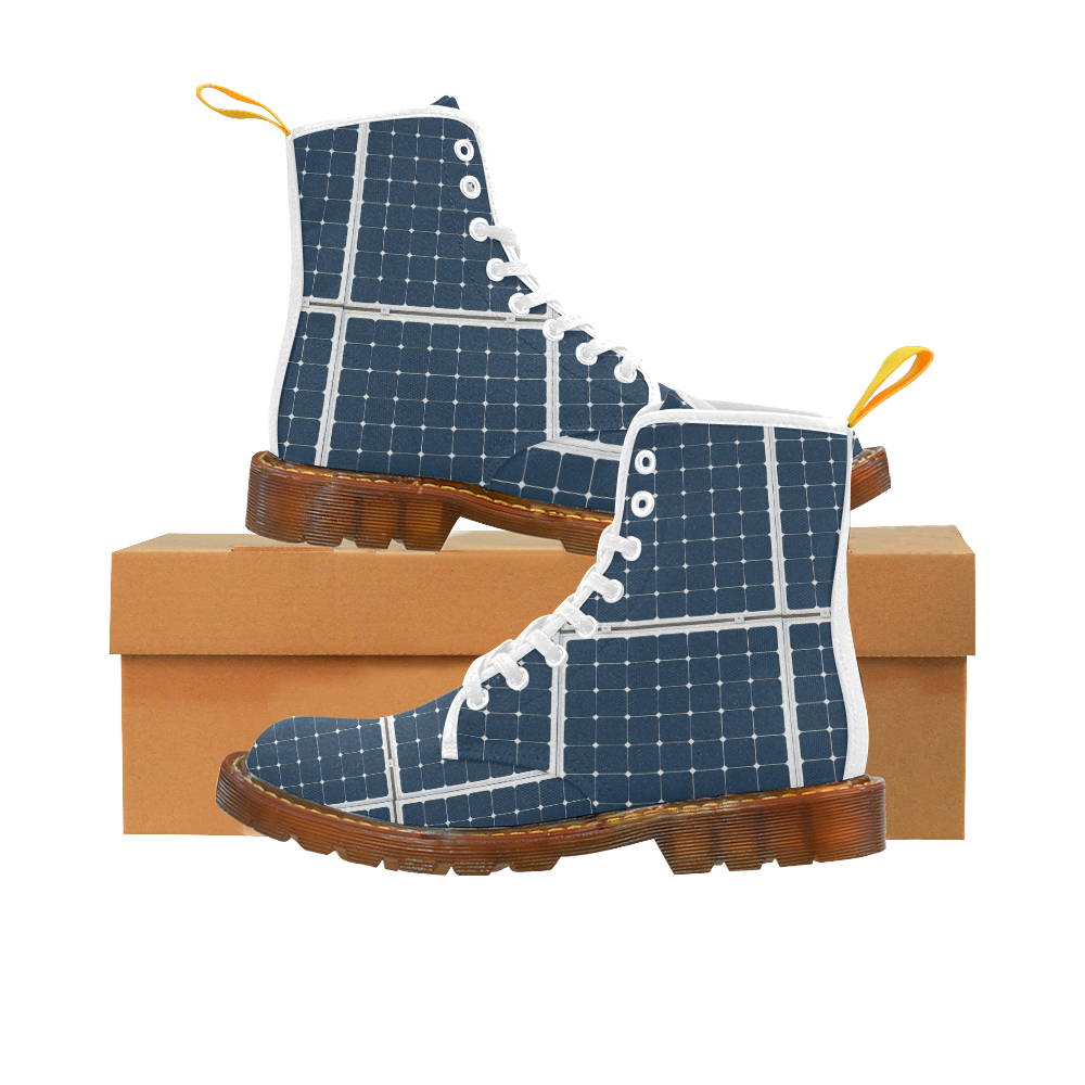 Solar Technology Power Panel Battery Energy Cell Martin Boots For Men Model 1203H