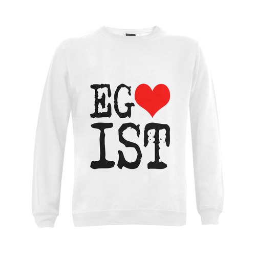 Egoist Red Heart Black Funny Cool Laugh Chic Gildan Crewneck Sweatshirt(NEW) (Model H01)