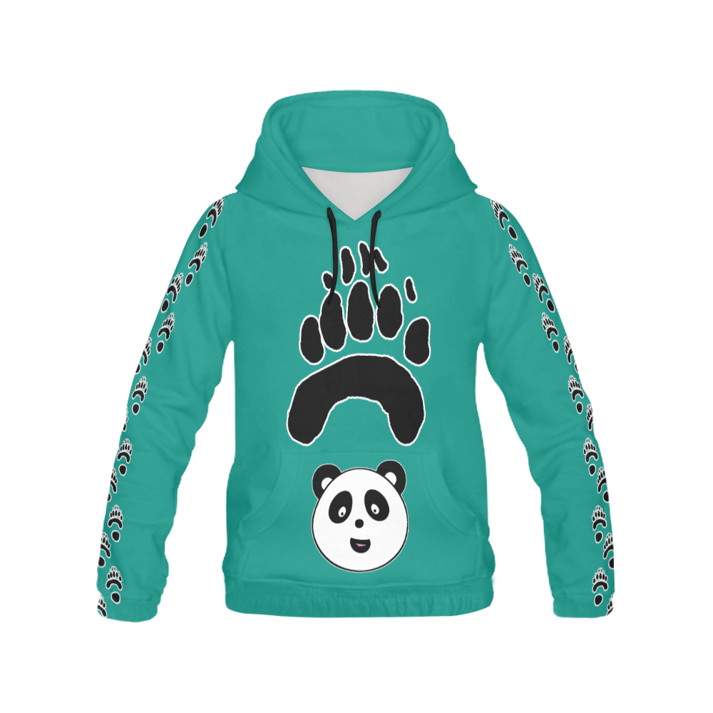 Panda Paw 2 All Over Print Hoodie for Women (USA Size) (Model H13)