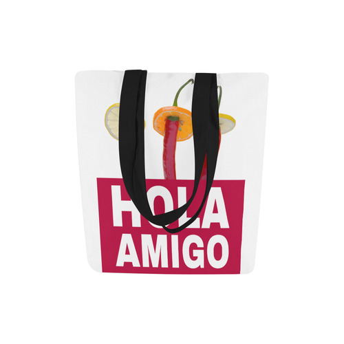 Hola Amigo Three Red Chili Peppers Friend Funny Canvas Tote Bag (Model 1657)