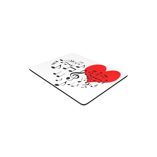 Singing Heart Red Song Black Music Love Romantic Rectangle Mousepad