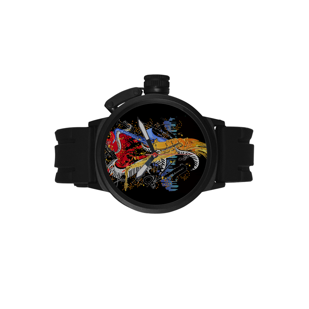 Saxophone Music Watch Men's Sports Watch(Model 309)