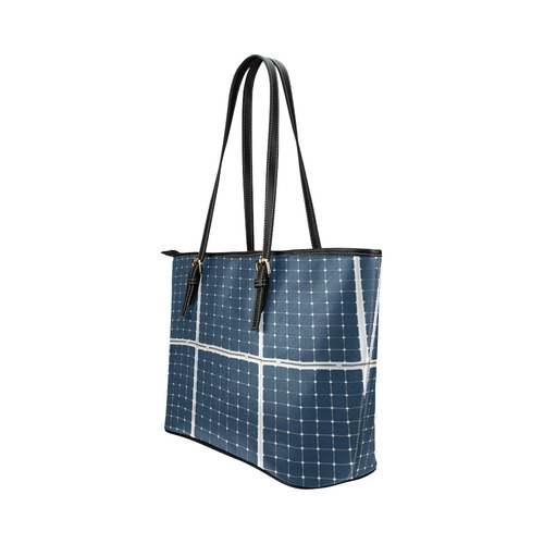 Solar Technology Power Panel Battery Photovoltaic Leather Tote Bag/Small (Model 1651)