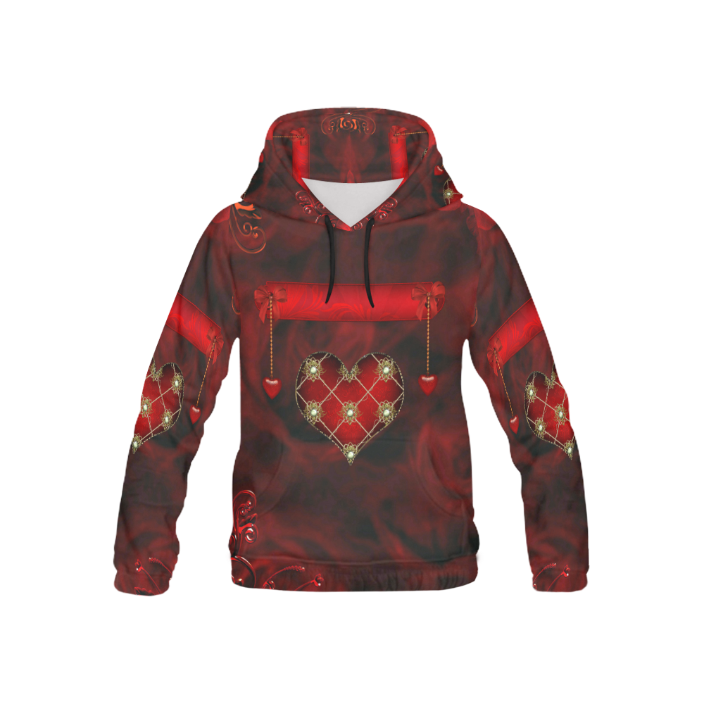 Beautiful heart All Over Print Hoodie for Kid (USA Size) (Model H13)