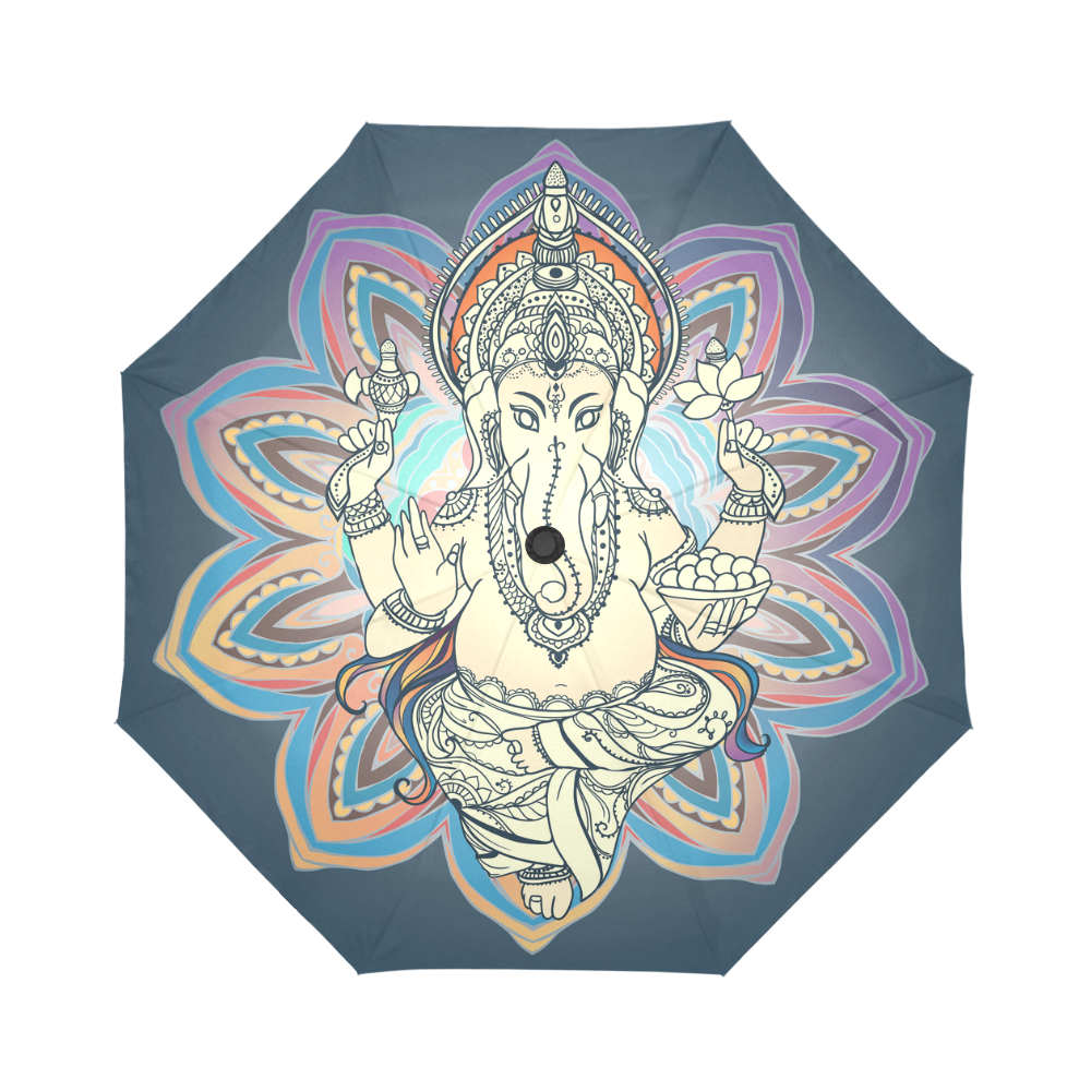 家居medallion, yoga, india, arabic Auto-Foldable Umbrella (Model U04)