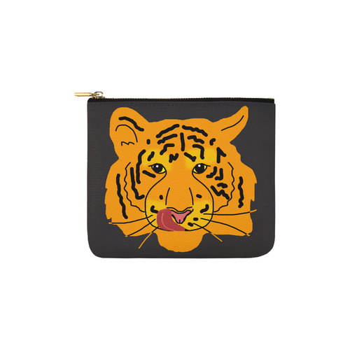 Funny Clever Cunning Wild Tiger Cat Animal Cute Carry-All Pouch 6''x5''