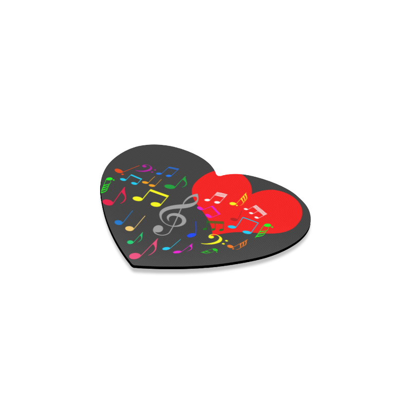 Singing Heart Red Song Color Music Love Romantic Heart Coaster