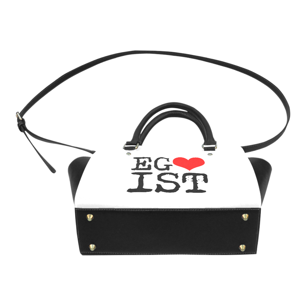 Egoist Red Heart Black Funny Cool Laugh Chic Classic Shoulder Handbag (Model 1653)