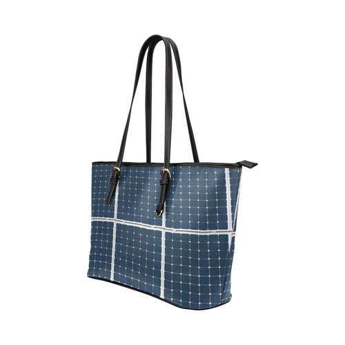 Solar Technology Power Panel Battery Photovoltaic Leather Tote Bag/Small (Model 1651)