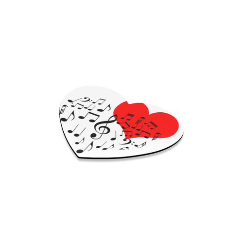 Singing Heart Red Song Black Music Love Romantic Heart Coaster