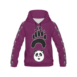 Panda Paw All Over Print Hoodie for Women (USA Size) (Model H13)