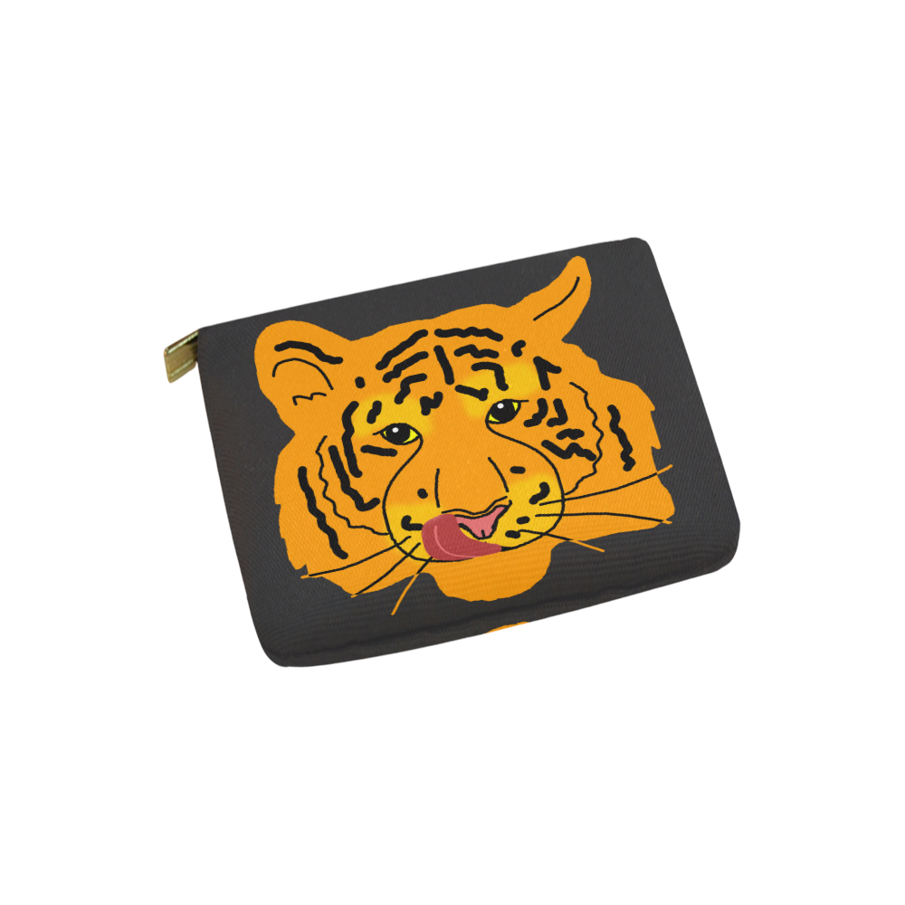 Funny Clever Cunning Wild Tiger Cat Animal Cute Carry-All Pouch 6''x5''