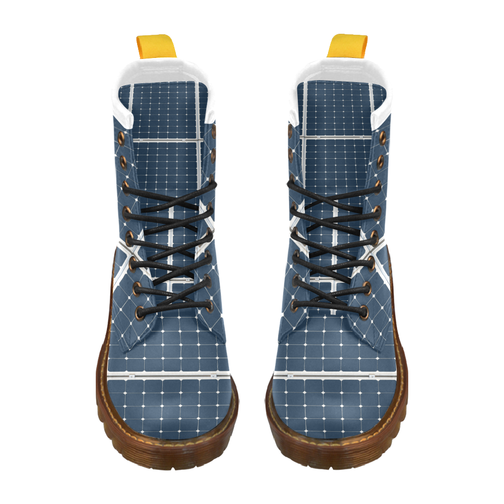 Solar Technology Power Panel Battery Energy Cell High Grade PU Leather Martin Boots For Women Model 402H