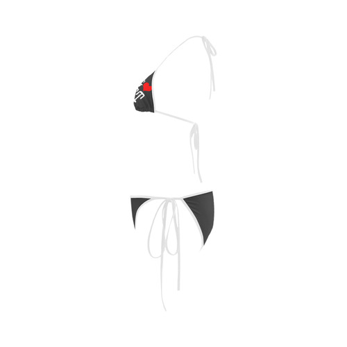 Egoist Red Heart White Funny Cool Laugh Chic Custom Bikini Swimsuit