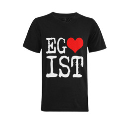Egoist Red Heart White Funny Cool Laugh Chic Men's V-Neck T-shirt  Big Size(USA Size) (Model T10)