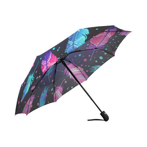 家居Hippie boho bird feathers Auto-Foldable Umbrella (Model U04)