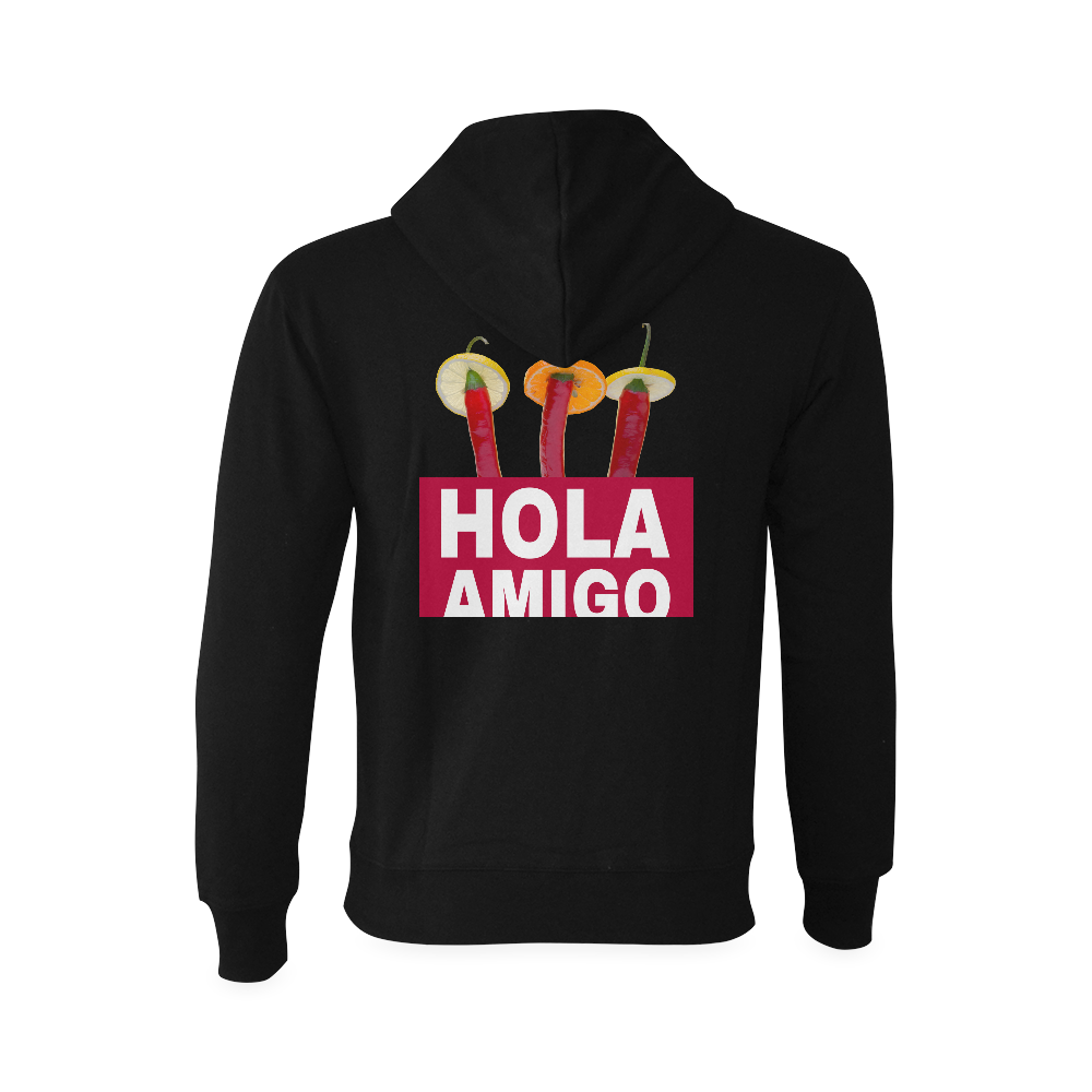 Hola Amigo Three Red Chili Peppers Friend Funny Oceanus Hoodie Sweatshirt (Model H03)