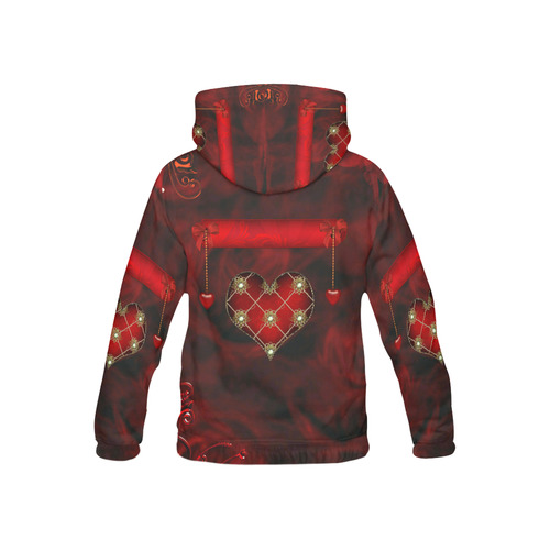 Beautiful heart All Over Print Hoodie for Kid (USA Size) (Model H13)