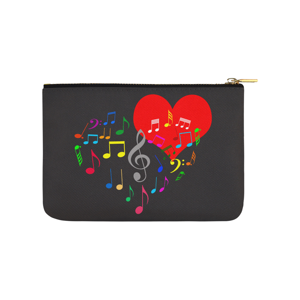 Singing Heart Red Song Color Music Love Romantic Carry-All Pouch 9.5''x6''