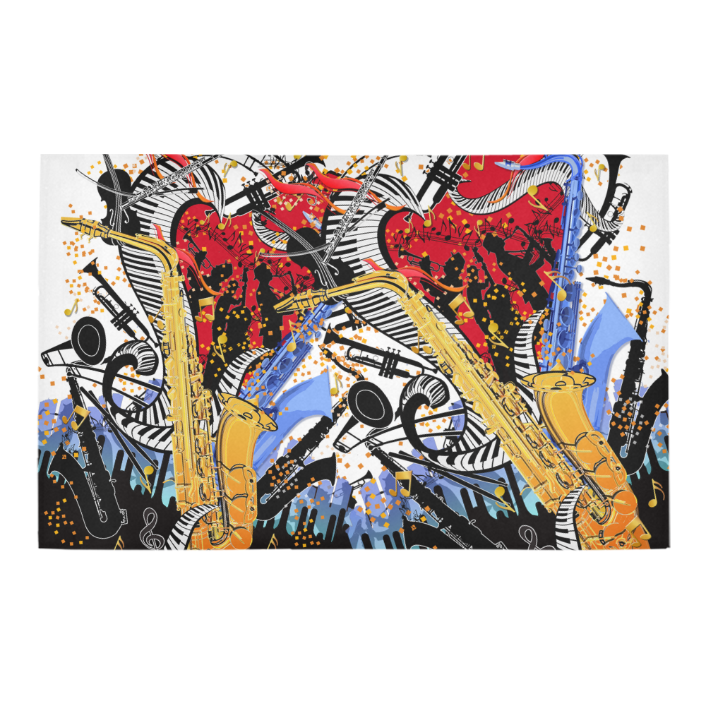 Saxophone Art Music Bath Rug Bath Rug 20''x 32''