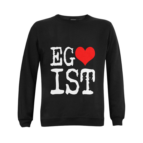 Egoist Red Heart White Funny Cool Laugh Chic Gildan Crewneck Sweatshirt(NEW) (Model H01)