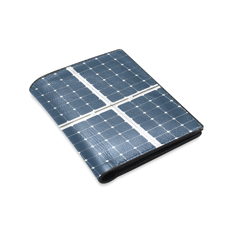 Solar Technology Power Panel Battery Energy Cell Men's Leather Wallet (Model 1612)