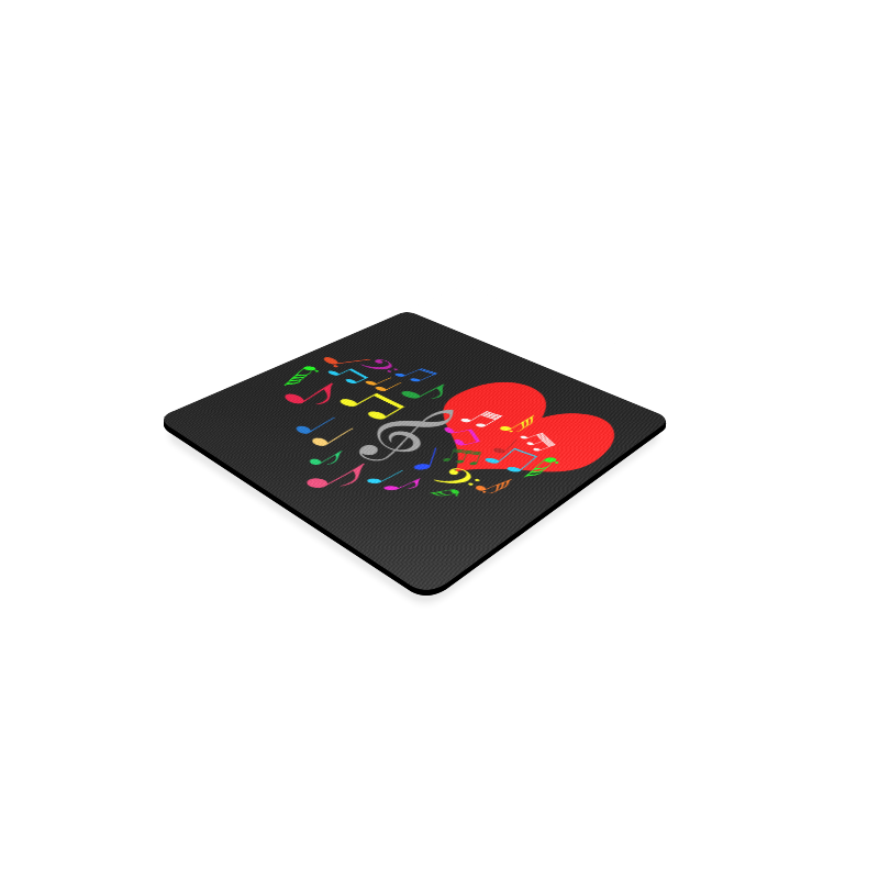 Singing Heart Red Song Color Music Love Romantic Square Coaster